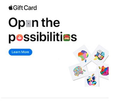 best display ads -Apple gift card example