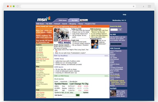 the frist MSN website 