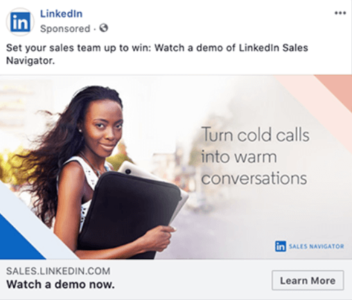 LinkedInのFacebook広告